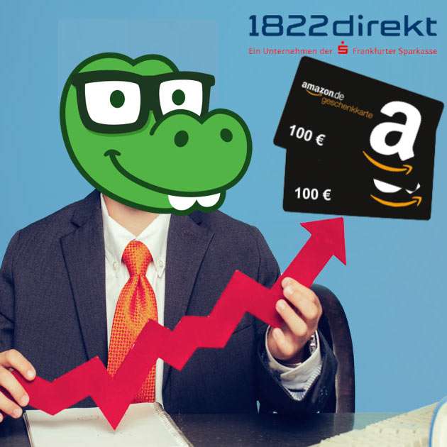 200€ Amazon Gutschein für 3 Trades zum kostenlosen 1822direkt Depot für Neukunden (Höhe der Trades egal)