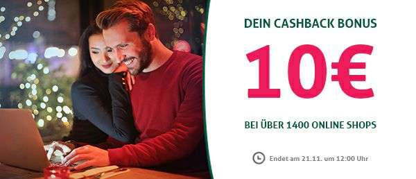Topcashback - 10€ Cashback Bonus für Deine erste Bestellung! (personalisiert)