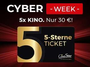 CineStar 5-Sterne-Ticket - CyberWeek-Edition