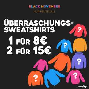 Pampling Unisex Überraschungs-Sweatshirt für 8€ + 3,90€ Versand (2 für 15€)