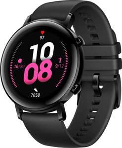 HUAWEI Watch GT 2 Smartwatch nur Schwarz 42mm (AMOLED Touchscreen, SpO2-Monitoring, Herzfrequenzmessung, Musik Wiedergabe, 5ATM wasserdicht)