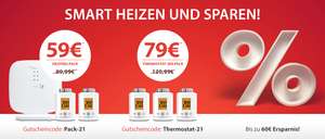 Gigaset Heating Pack = 2x Heizkörperthermostate und Basis für 59 € / Gigaset Thermostat 3er Pack für 79 € inkl. Versand