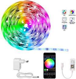 5 Meter Koopower RGB-LED-Strip + Bluetooth Steuermodul, Music Sync, Netzteil