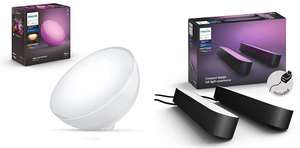 Philips Hue Play Lightbar Doppelpack + Hue White & Color Ambiance Go (Bluetooth, dimmbar, 16 Mio. Farben)
