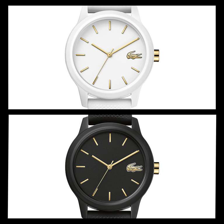 Lacoste, Analog Quarz Uhr, Damen mit Silikon Armband, schwarz od. weiß
