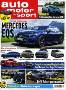 Auto Motor und Sport Halbjahres-Abo (14 Ausgaben) für 55 € mit 50 € Amazon-Gutschein (Kein Werber nötig)