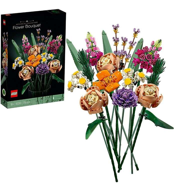 LEGO 10280 Blumenstrauß, Blumen, Flower Bouquet zum Bestpreis, automatisch 3,86 € Abzug an der Kasse. Bisheriger Tiefstpreis