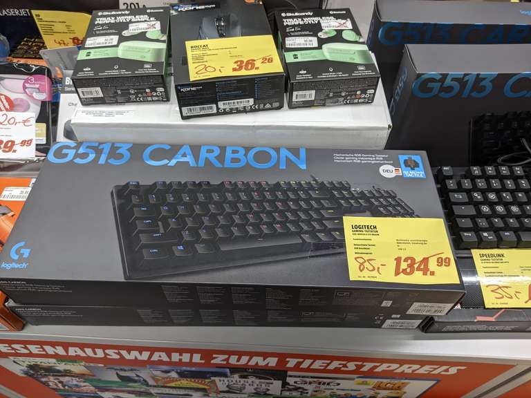 [Lokal MediaMarkt Buchholz i.d.N.] Logitech G513 mechanische Gaming-Tastatur, GX-Brown Taktile Switches