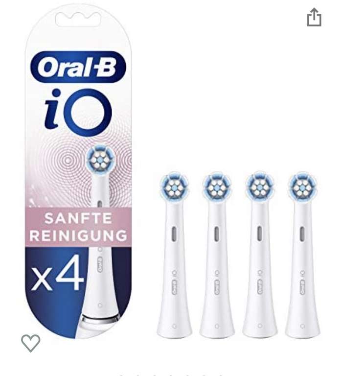 4 Stück iO Oral-B Aufsteckbürsten (Prime)
