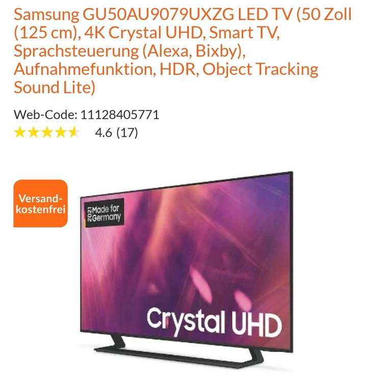 Samsung GU50AU9079UXZG LED TV (50 Zoll (125 cm), 4K Crystal UHD