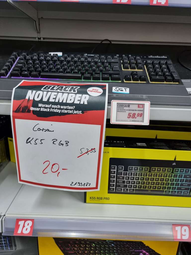 Media Markt Speyer: Corsair Tastatur K55 RGB Pro