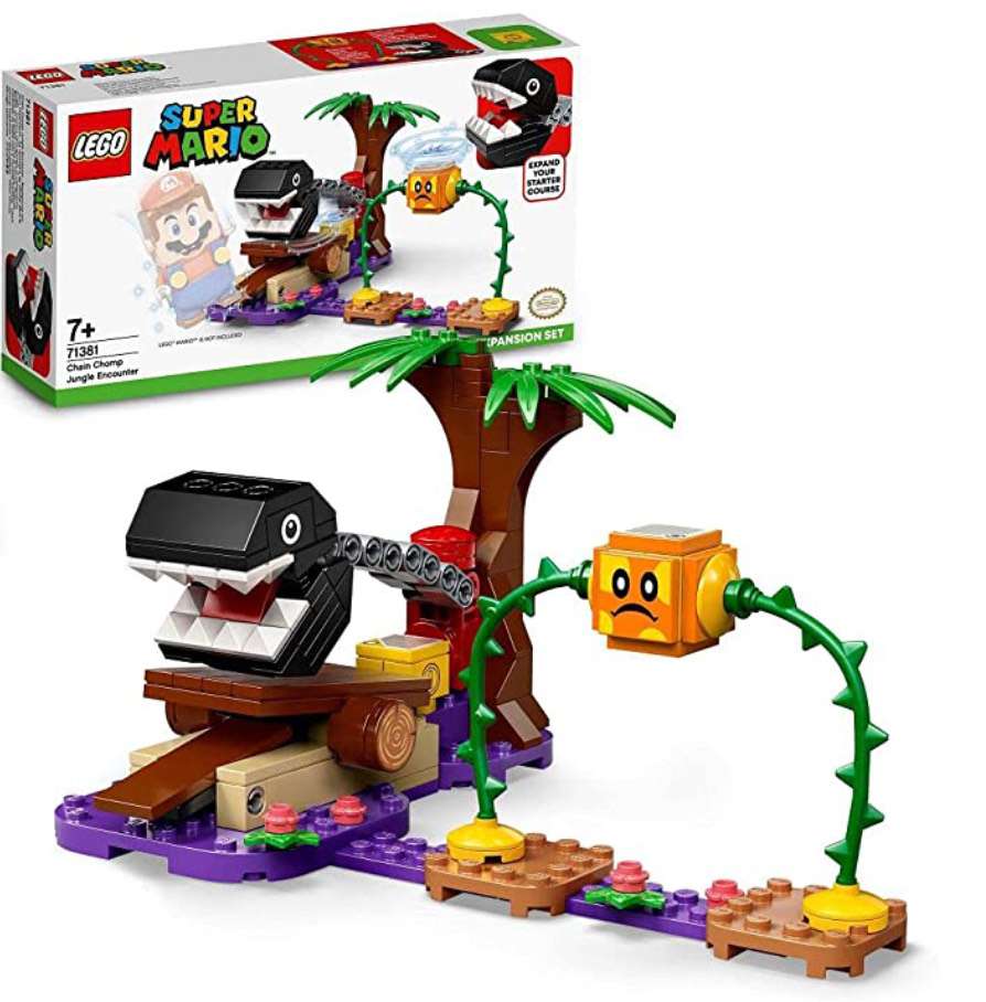 Amazon Prime Werbeaktion LEGO 71381 Super Mario Begegnung mit dem Kettenhund – Erweiterungsset, baubares Spiel mit Häcki Figur