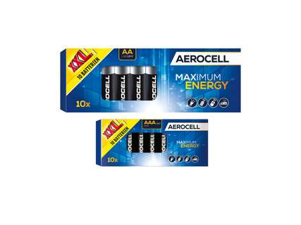 [Lidl Filialen] 10 Stück AA oder AAA Batterien Aerocell Super Alkaline
