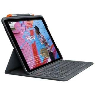 Logitech Slim Folio, KeyboardDock für Apple iPad 10.2", schwarz, DE Layout