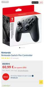 Nintendo Switch Pro Controller (Code - nur heute gültig + paydirekt, zusätzlich noch 4% Shoop möglich)