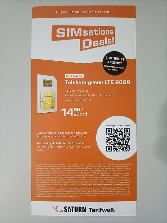 Telekom green LTE 20GB (Mobilcom debitel)