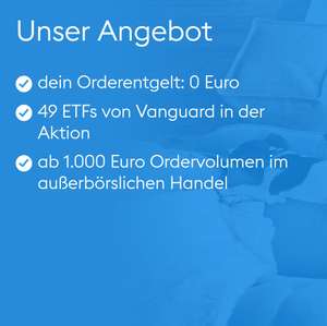 [DKB] 0 € Ordergebühr für 49 Vanguard-ETFs u.a. FTSE All-World A1JX52 (ab 1.000 € Order)