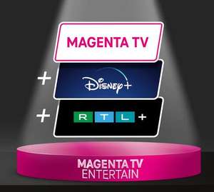 [nicht nur Telekom Kunden] Magenta TV Entertain inkl. Disney+, RTL+ (TV Now), private Sender in HD und Megathek für 12,50€ mtl. | + TV Stick