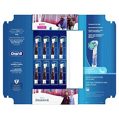 8 Stück Oral-B Kids Aufsteckbürsten für elektrische Zahnbürste, ab 3 Jahren, Frozen (Prime)