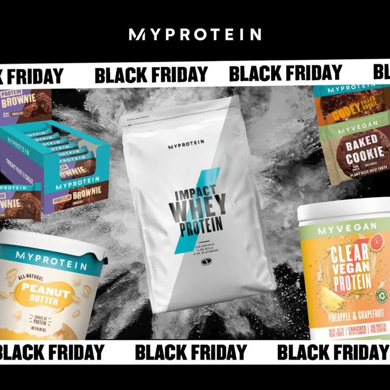 Myprotein Black Week mit wechselnden Tagesangeboten: z.B. 57% auf alles (Freitag) + Gratisversand ab 35€ (ab 17 Uhr)