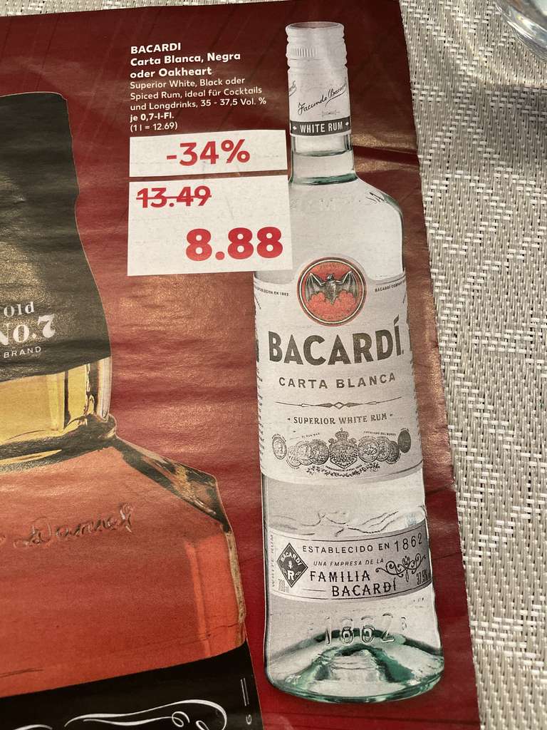 Bacardi White / Black / Spiced Rum Kaufland (offline)