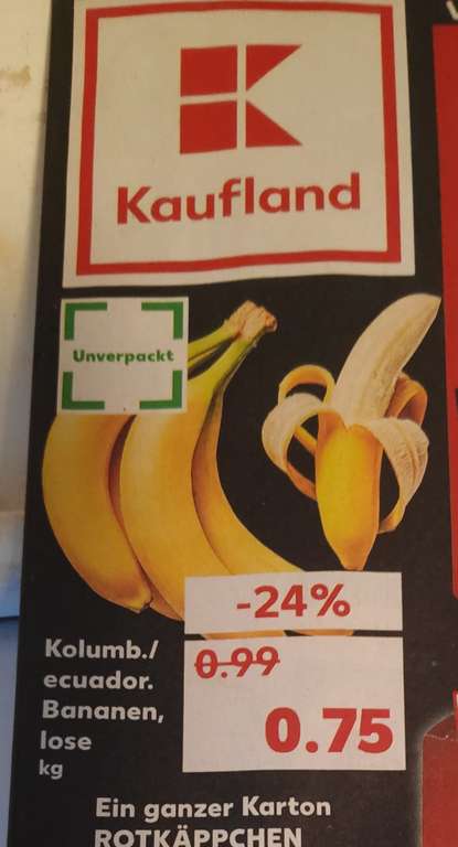 Bei Kaufland 24% auf Bananen