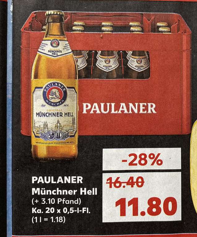 Kaufland Hannover Paulaner Hell 11,80