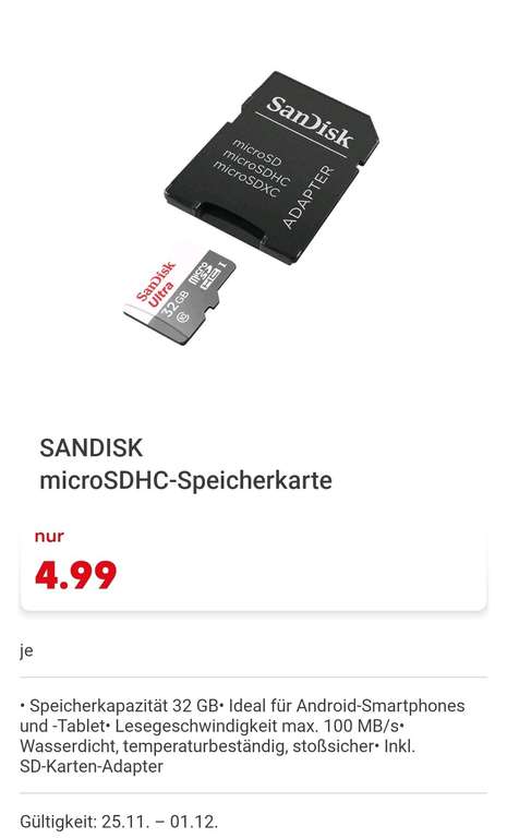 Sandisk 32GB Micro SDHC Speicherkarte Kaufland
