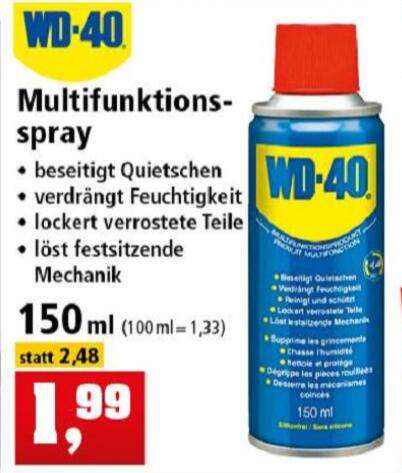 WD-40 Multifunktionsspray 150 ml Dose (13,26⅔€/l)