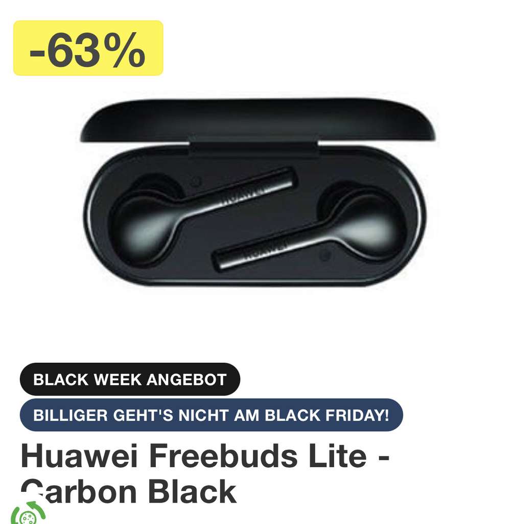 Huawei Freebuds Lite - Carbon Black & White Kopfhörer Buds