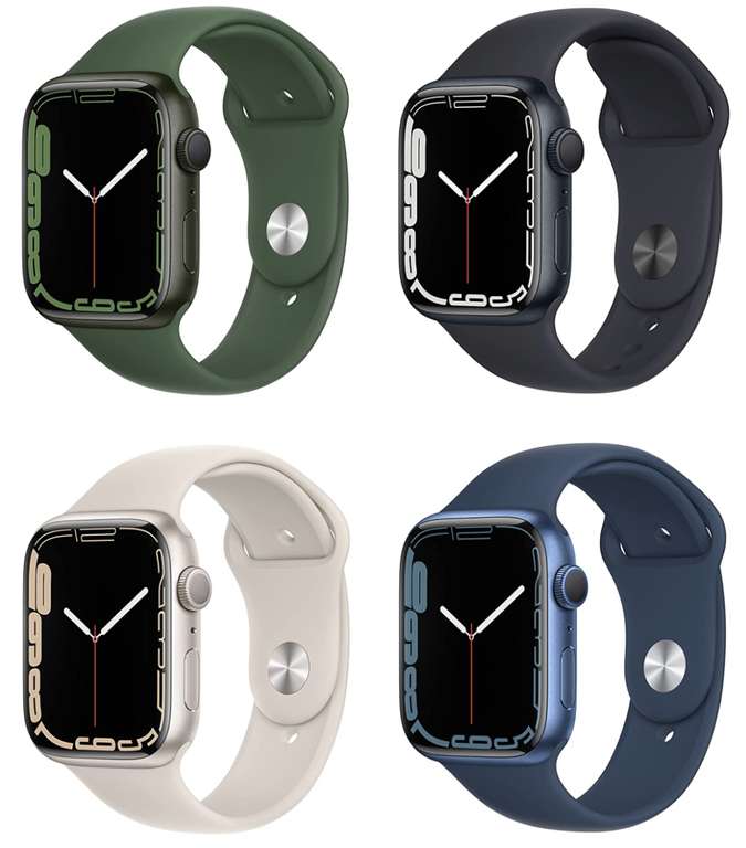 Apple Watch 7 41mm 3 Farben für je 396,79€ oder Apple Watch 7 45mm 3 Farben je 426,30€ inkl. Versandkosten