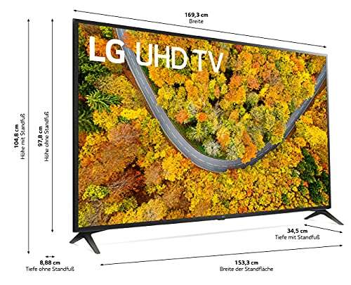 LG 75UP75009LF 189 cm (75 Zoll) UHD Fernseher (4K, 60 Hz, Smart TV)