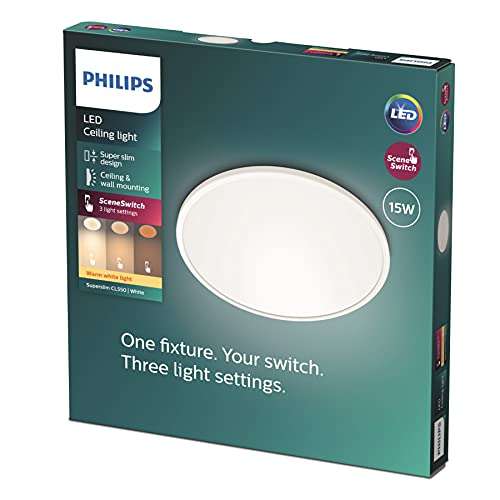 Philips Deckenleuchte LED Super Slim 15W Szene - Amazon Prime-