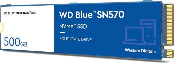 WD Blue SN570 NVMe SSD 500GB (M.2, PCIe 3.0, TLC, R3500/W2300, 300TBW / 5J Garantie) für 42,93€ | SN550 für 38,98€ [Giropay]