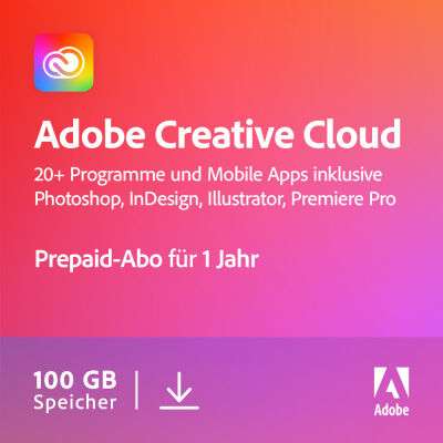 Adobe Creative Cloud als Prepaid für ein Jahr - diesmal auch für Bestandskunden!