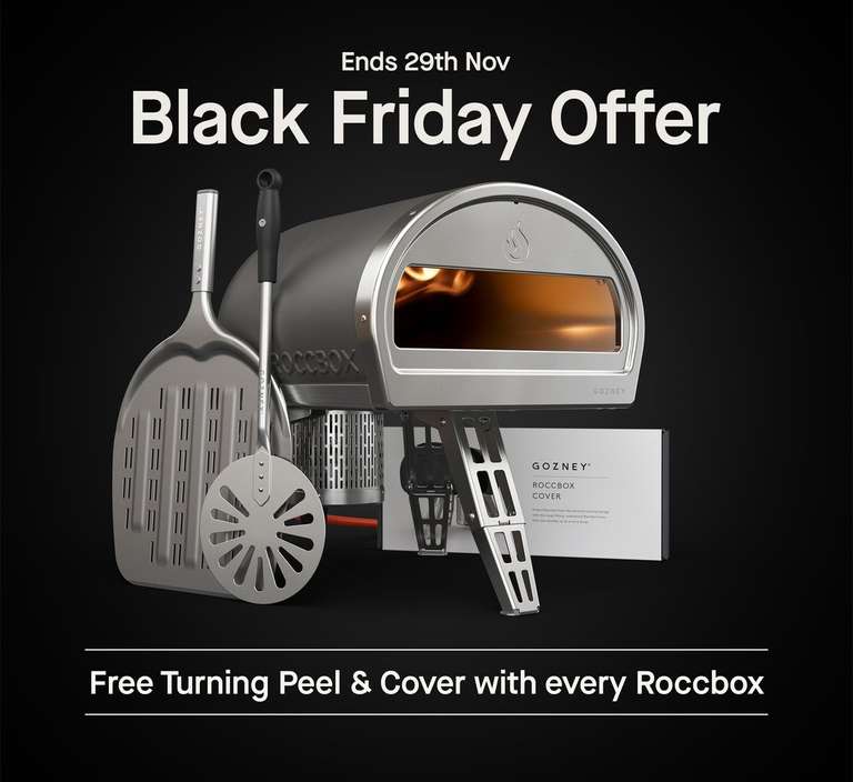 Gozney Roccbox Black Friday Bundle (Turning Peel + Cover gratis)