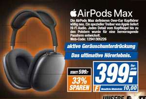 [offline | lokal | HEM Expert] Apple AirPods Max Over-Ear ANC Kopfhörer in space grau für 399€