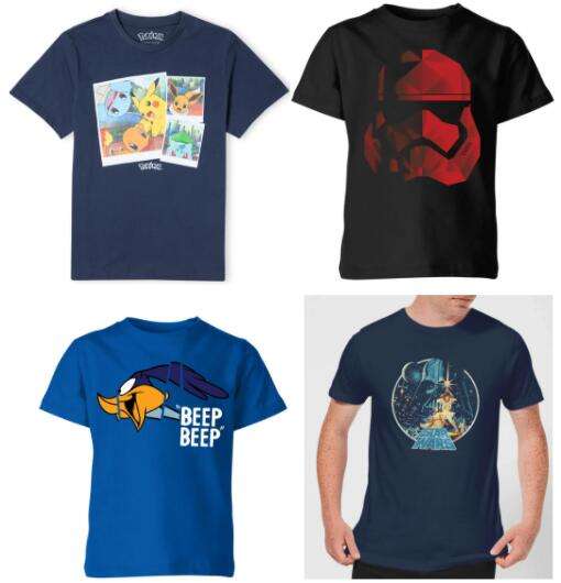 2 Franchise T-Shirts - Pokémon, Star Wars, Zurück in die Zukunft, Marvel uvm. für 20,99€ (Auswahl auf 5251 Stück) für Herren, Damen, Kinder