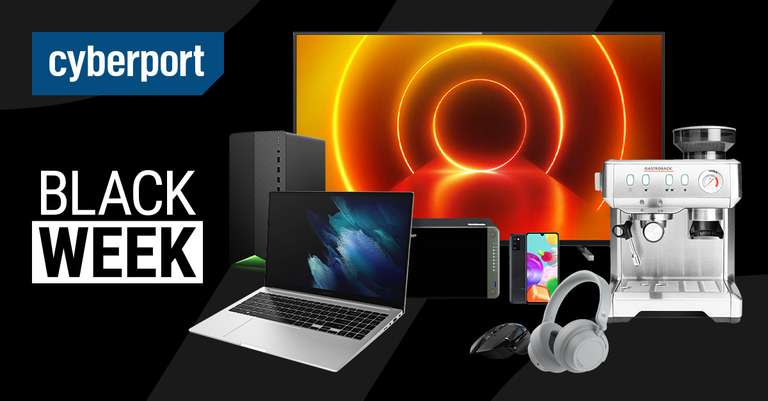 Cyberport Black Weekend: Diverse Angebote für Monitore, Laptops, PC-Komponenten, NAS-Gehäuse, Audio-Produkte, Fernseher, uvm.