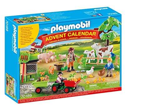 PLAYMOBIL Adventskalender 70189 Auf dem Bauernhof mit zahlreichen Figuren, Tieren und Zubehörteilen