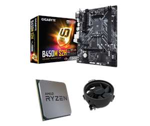 AMD Ryzen 5 3600 CPU + GIGABYTE B450M S2H