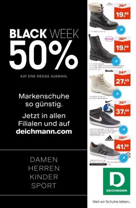 50% auf (Marken-)Schuhe Deichmann Online+vor Ort | Damen, Herren, Kinder