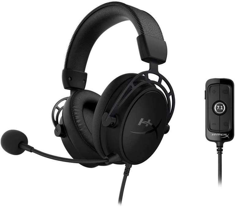 HyperX Cloud Alpha S Over-Ear Gaming Headset (virtual 7.1 Surround, kabelgebunden, geschlossen, Audio-Control-Mixer, für Playstation & PC)