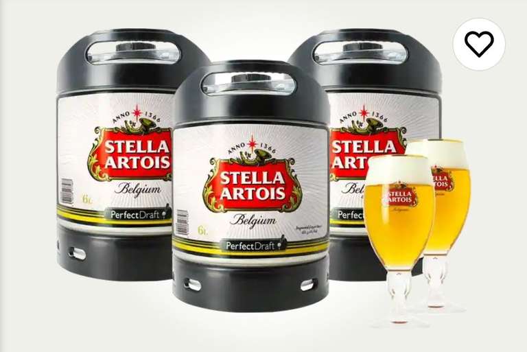 Perfect Draft Stella Artois 3er Pack inkl. 2 Gläser und Pfand