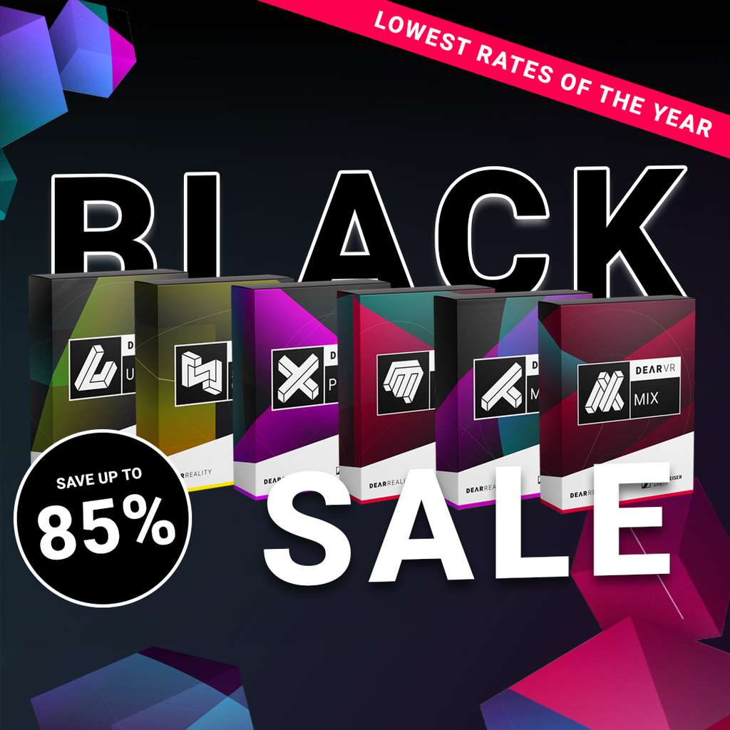 Black Sale bei Dear Reality: Bis zu 85% auf 3D Audio Plugins z.B. dearVR MUSIC [AAX/VST3/VST/AU]