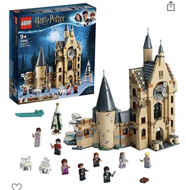 (Prime) LEGO 75948 Harry Potter Hogwarts Uhrenturm Spielzeug kompatibel mit der Großen Halle und der Peitschenden Weide Sets
