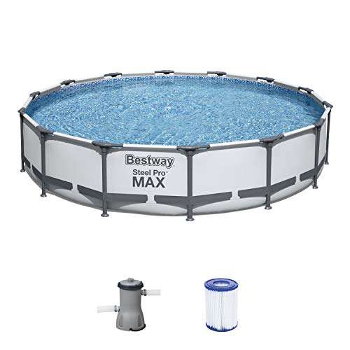 Steel Pro MAX™ Frame Pool, 427 x 84 cm, Set mit Filterpumpe, rund, weiß