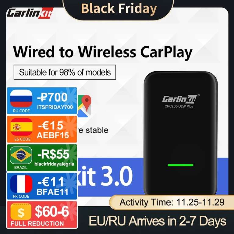 Carlinkit 3.0 Carplay Wireless über Ali mit 7-Tage Lieferung
