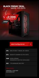 MifCom Black Friday Komplett PC zB AMD 5600X Geforce RTX 3060 TI Syteme mit 5800x, Intel i5-12600K, i7 und einer RTX 3070 auch im Angebot
