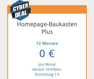 Homepage-Baukasten Plus (5 Domains (.de z.B), Mail, usw BlackFriday